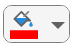 Color picker with a bucket icon above a red rectangle