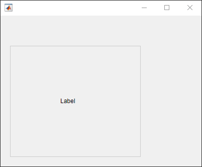 Label with text "Label" in a panel in a UI figure window