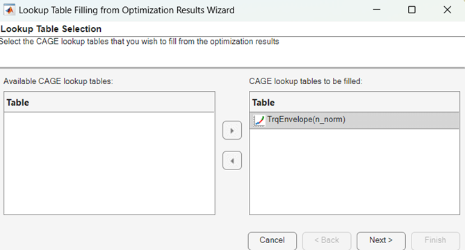 Lookup Table Fill Wizard