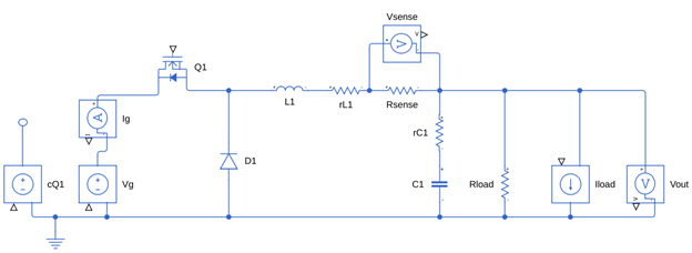 Buck converter power train
