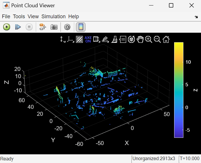 Point cloud viewer window