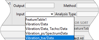 Selection for code generation input from TSA signal data only