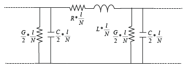 Lumped-Pi transmission line