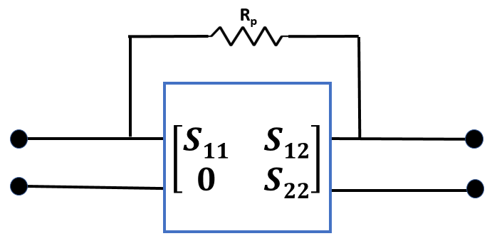 Large resistance connected parallel to the network