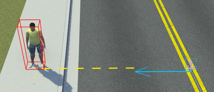 Character with front reference line