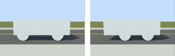 Sample vehicle with rear overhang changes