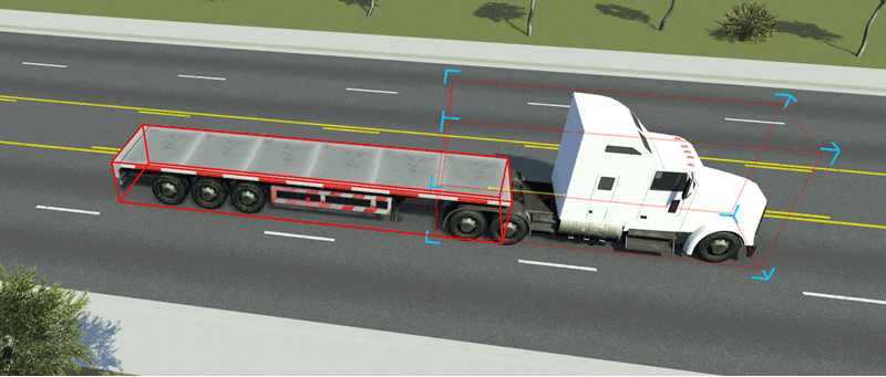Lead truck with attached trailer