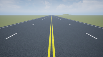 Straight road scene