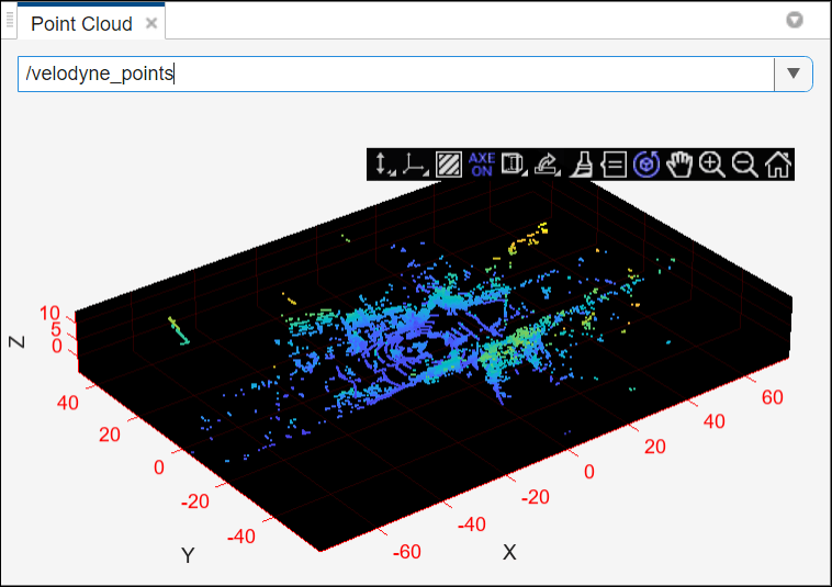 Point Cloud Viewer in ROS Bag Viewer App