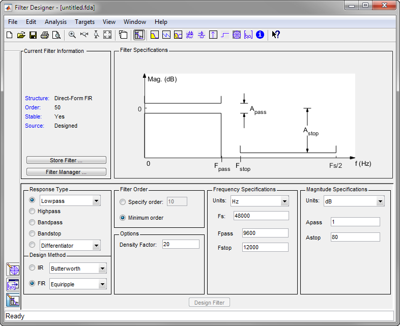 Filter Designer app