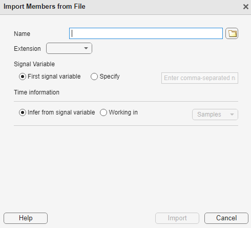 Import Members from Files dialog box