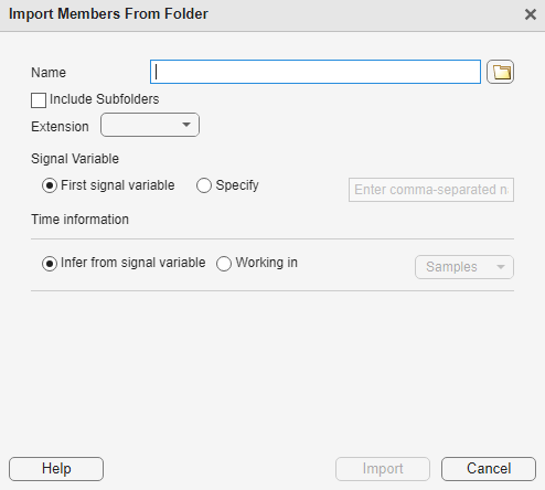 Import Members from Folders dialog box