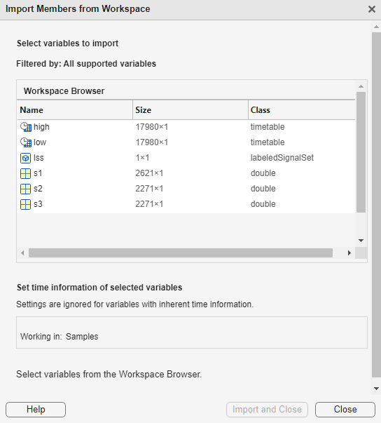Import Members from Workspace dialog box