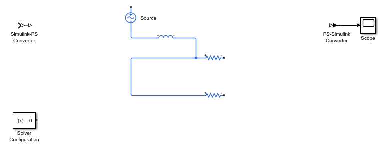 Model diagram with circuit connections completed