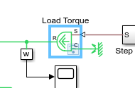 Ideal Torque Source block with logging badge.