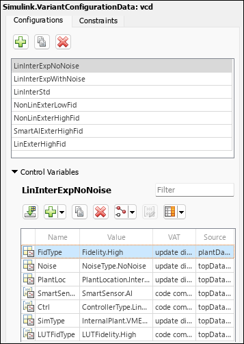 Variant Manager user interface in standalone mode