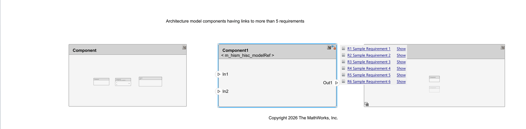 Architecture model component with too many requirement links exceeding the default limit of 5