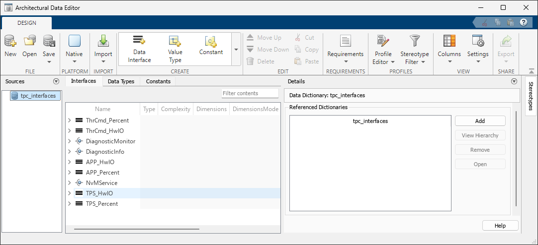 Image of Architectural Data Editor