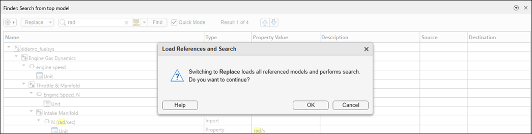 replace dialog