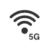 Network5G icon: the wireless internet connection icon with "4G" next to it