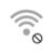 Network No Signal icon: the wireless internet connection icon grayed out,with a crossed-out circle next to it