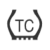 Traction Control icon: the outline of the cross-section of a tire with the label "TC"