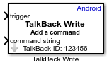 Android TalkBack Write block icon