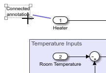 Block diagram with line between an annotation and an input block