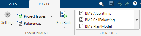 Project shortcuts gallery