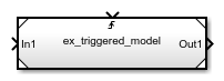 Model block with trigger port