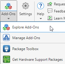 Get Add-Ons menu choice