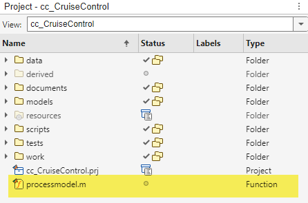 Process model file in the project