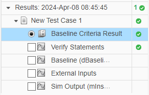 Results hierachy showing radio button and check boxes