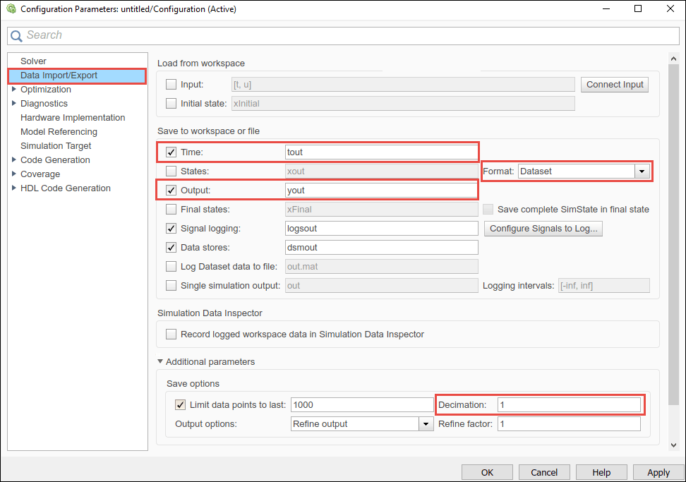Configure Model to Log Signals on SD Card - MATLAB & Simulink
