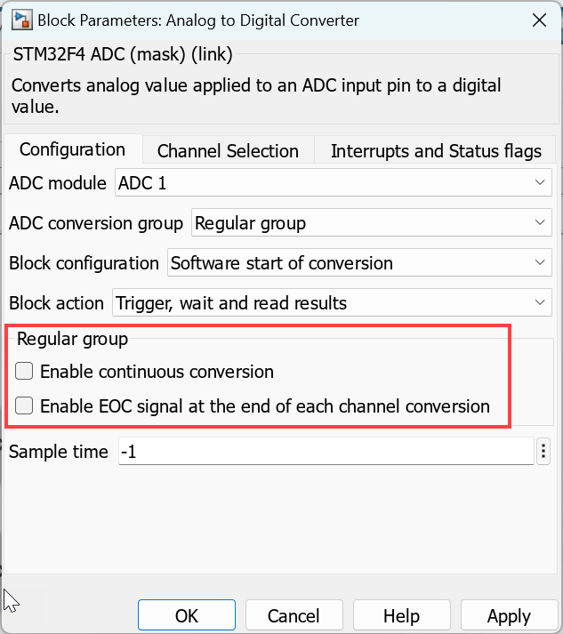 Migrate STM32F4-Discovery (Regular group, Trigger, wait, and read result) to CubeMX for STM32F4xx processor