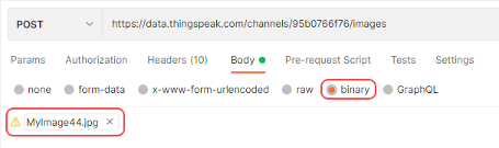 Postman image post body