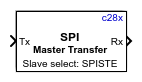 C28x SPI controller Transfer block