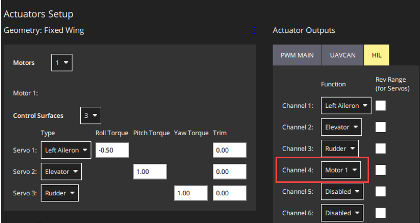 Actuator setup