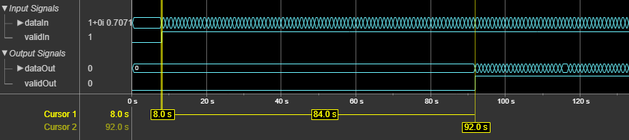 GMSK Demodulator Block Latency Default Configuration for Vector Input
