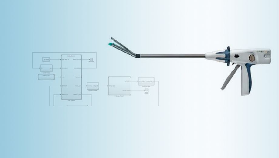 Illustration of a surgical stapler prototype.